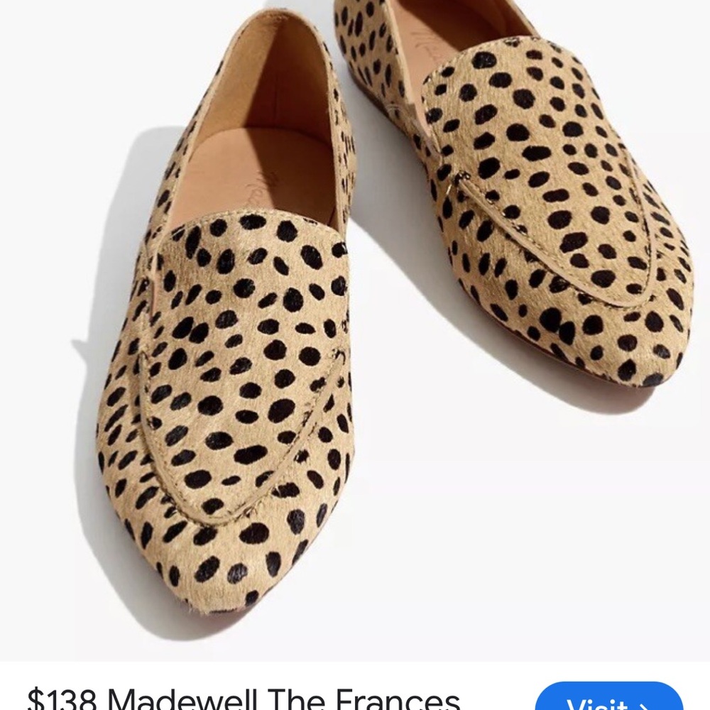 Madewell Spotted Tan and Black Loafers